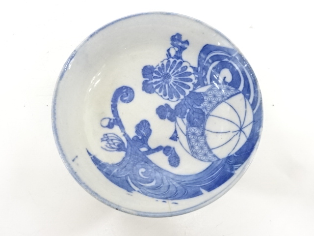 JAPANESE CERAMICS / KOIMARI / SMALL PLATE / SETO INBANDE / KIKU